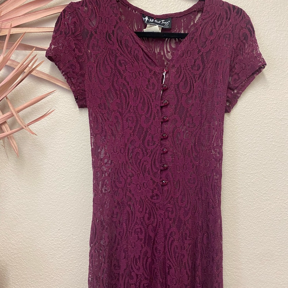 1990s ALL THAT JAZZ sheer lace dress